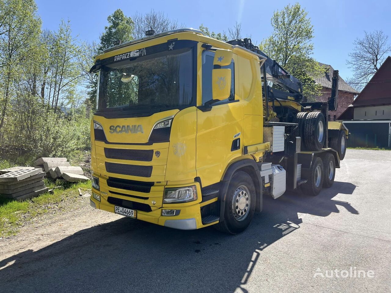 Ciężarówka do przewozu drewna Scania R580 na sprzedaż Polska Mszana