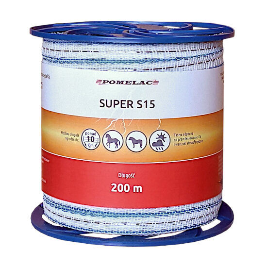 Blue and white tape Super S 15 – 200m