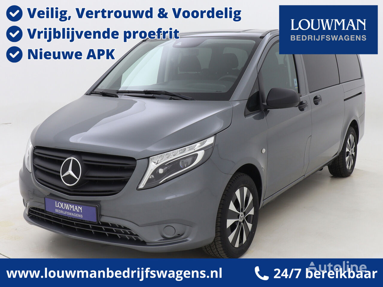 Sat l k Mercedes Benz Vito 116 CDI Lang 9 persoons Tourer 2x Schuifdeur Carplay LED Ca yolcu minibusu Hollanda Raamsdonksveer MR33588