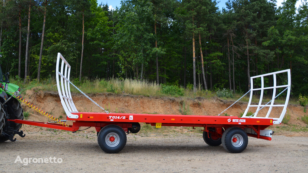 New Metal-Fach Przyczepa platformowa do bel dwuosiowa T014/1 - 7.4t bale trailer - Agronetto