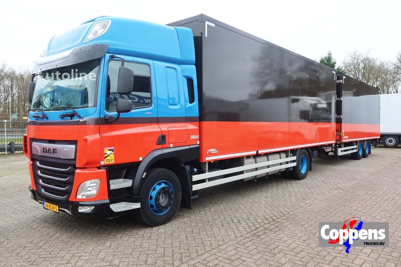 DAF CF 410 Bakwagen+Trailer met klep 2.000 kg. 6 Stuks in voorraad.  Koffer-LKW