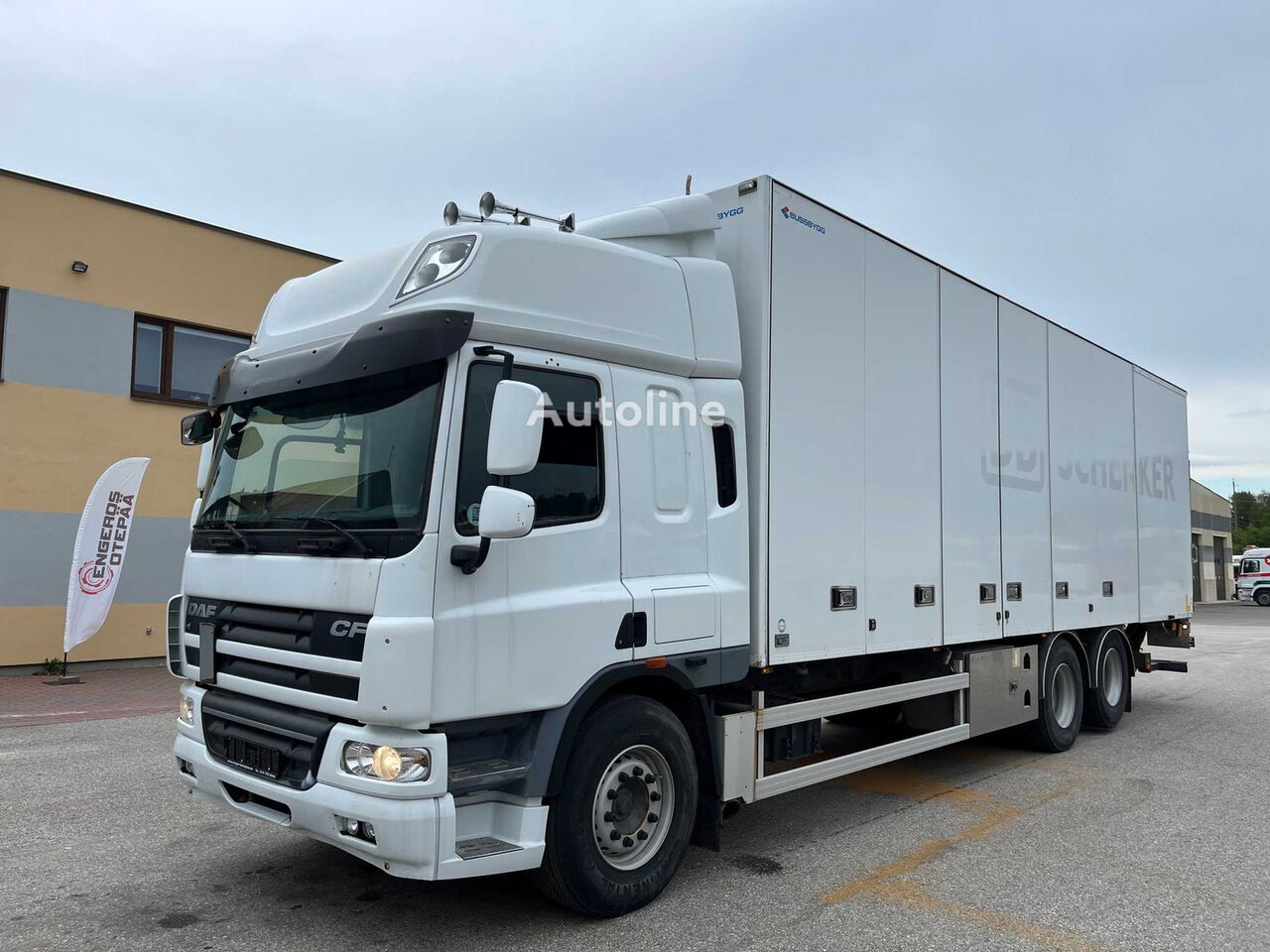 DAF CF75.360 6x2 EURO 5 + BOX HEATING + SIDE OPENING + LIFT ZEPRO box truck - Autoline