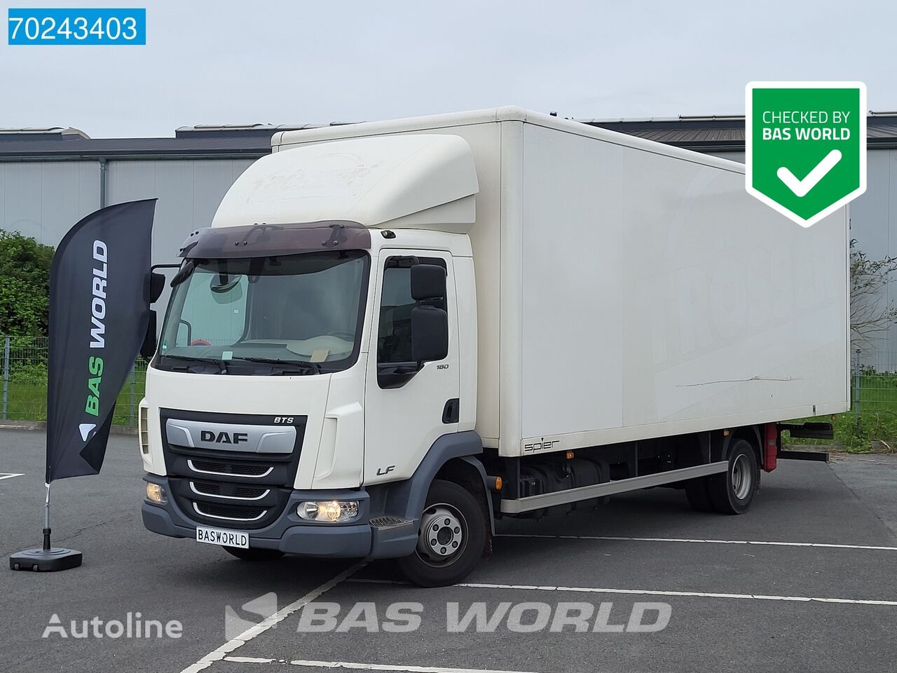 ciężarówka furgon DAF LF 180 4X2 7490kg GVW ACC Euro 6