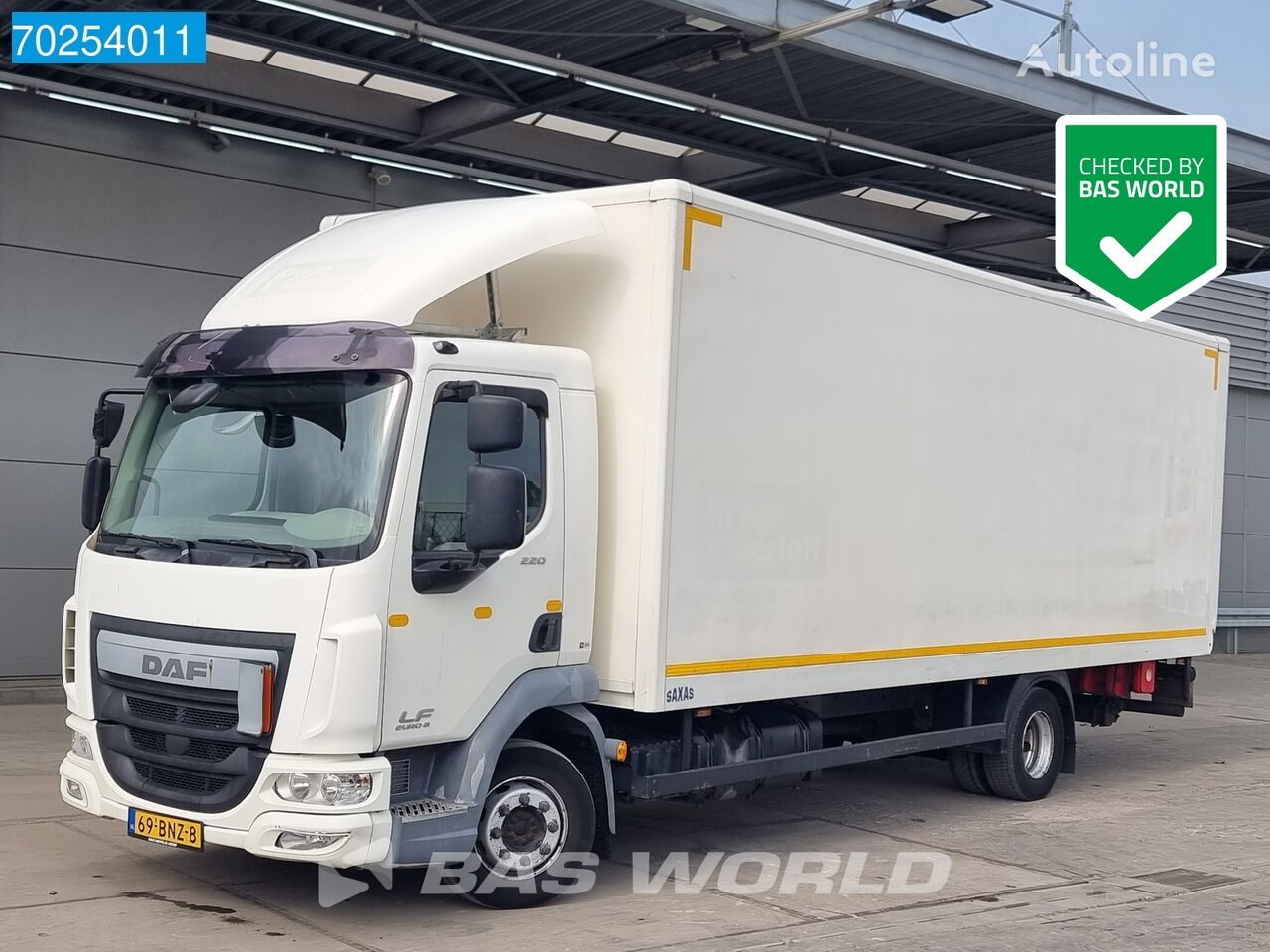 탑차 DAF LF 220 4X2 NL-Truck 12t Ladebordewand