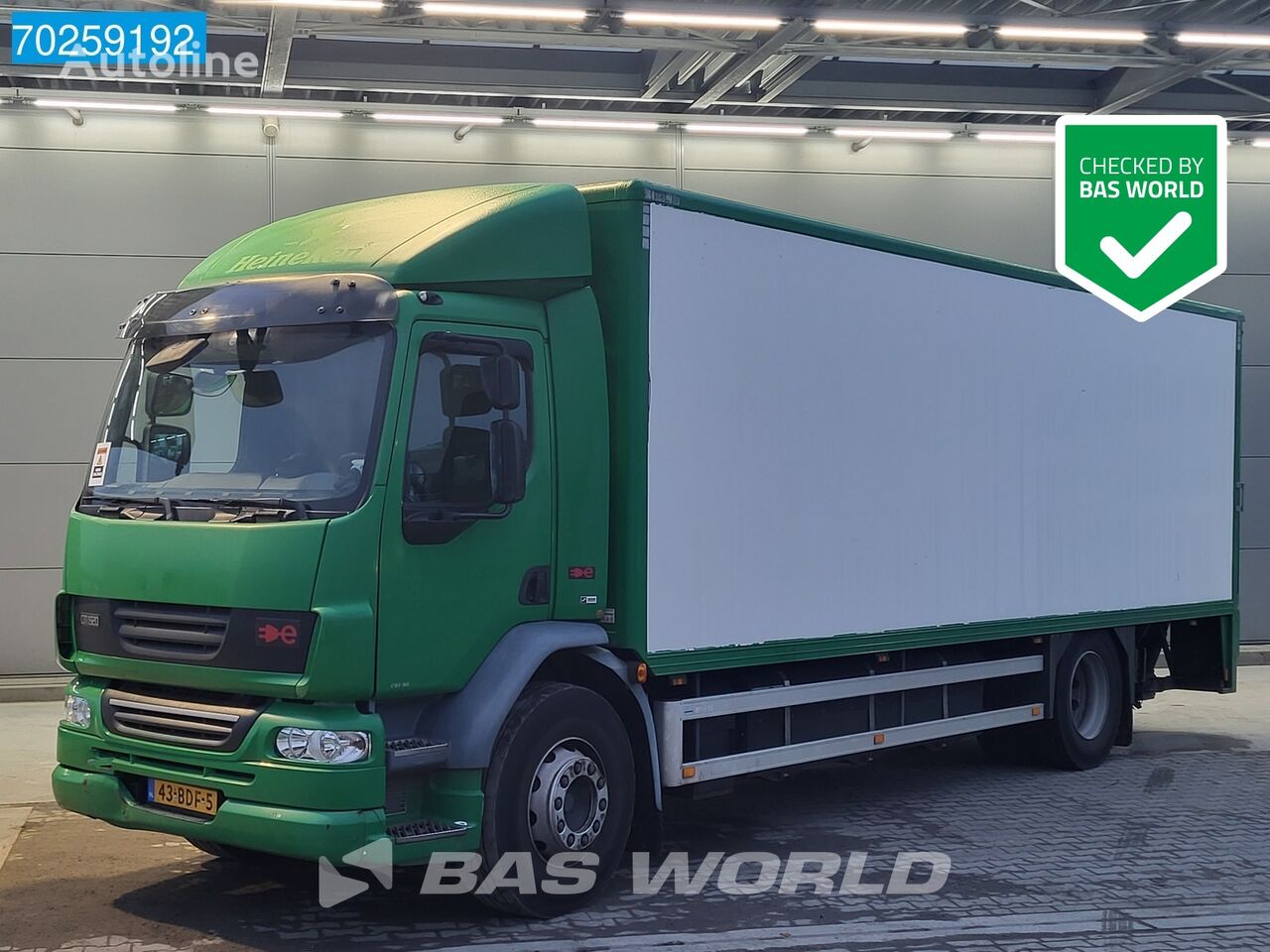 camion fourgon DAF LF 230 4X2 DEFECT ELECTRIC NL-Truck Ladebordwand