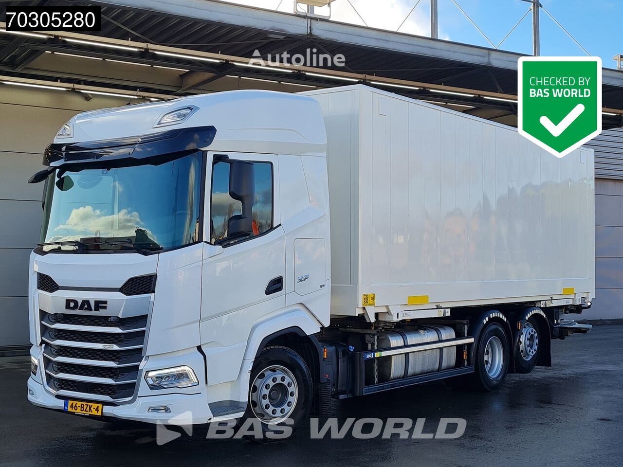 DAF XF 450 6X2 BDF including box 2000kg Ladebordwand Lift-Axle Autom camión furgón - Autoline