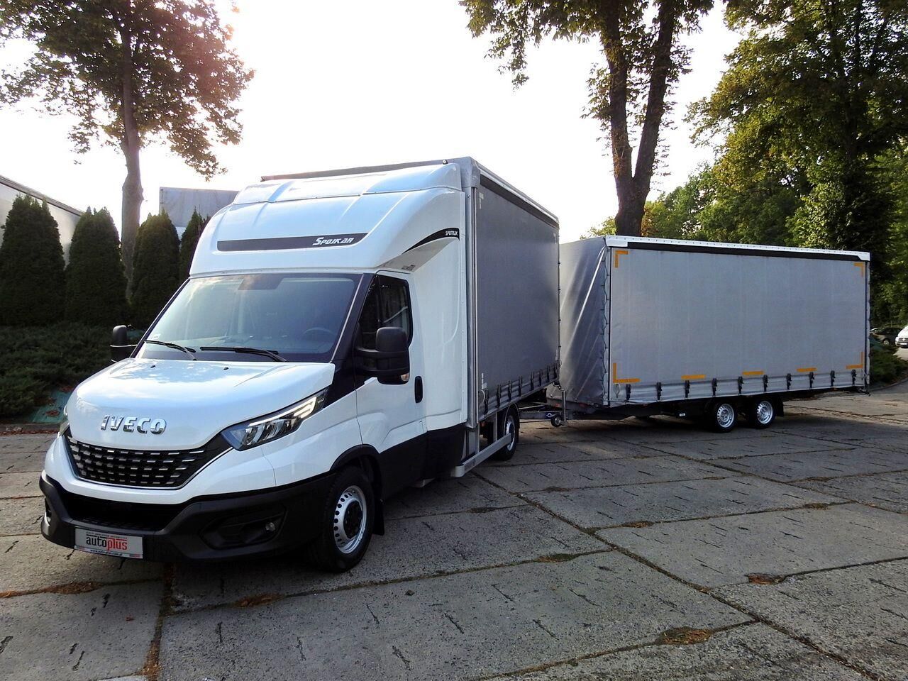 IVECO DAILY 35S18 box truck + tilt trailer