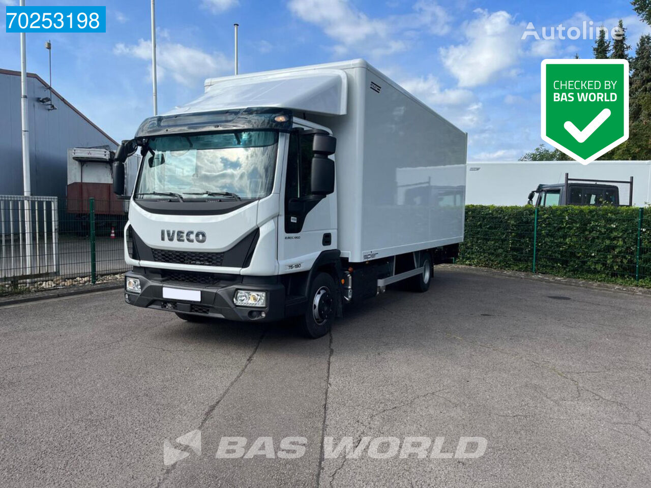 καινούριο φορτηγό κόφα IVECO Eurocargo 75E190 4X2 7.5tons Manual Ladebordwand ACC Euro 6