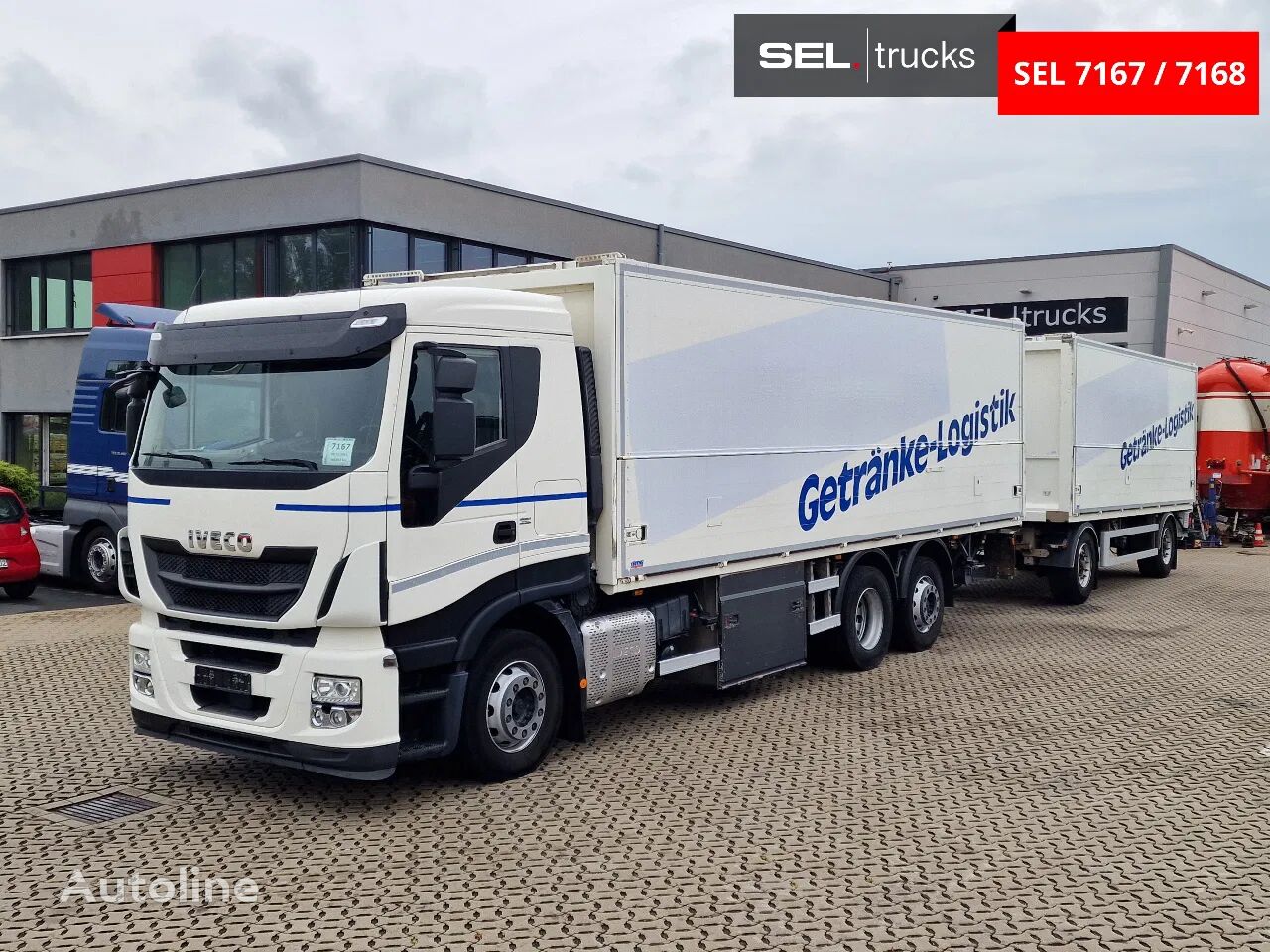 IVECO Stralis 420 Ladebordwand skåplastbil + slutet trailer