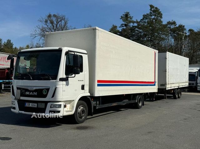 Truk box MAN TGL 12.220 dijual + trailer dengan box tertutup | Autoline ID Truk box MAN TGL 12.220 + trailer dengan box tertutup - Autoline