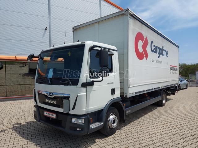 MAN TGL 12.220 PONYVÁS-EMELŐHÁTFALAS 7.30 m box truck