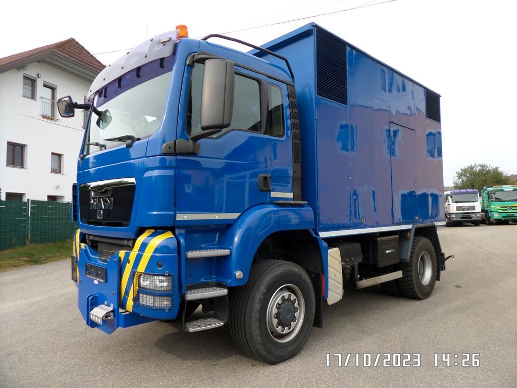 MAN TGS 18.480 4x4 Stromaggregat 180 KVA Electric generator truck  Koffer-LKW
