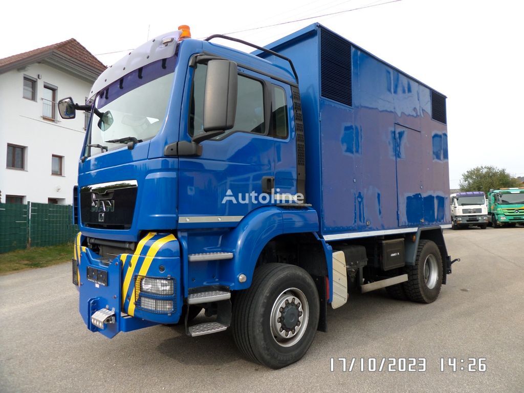 camião furgão MAN TGS 18.480 + Stromaggregat 180 KVA Electric