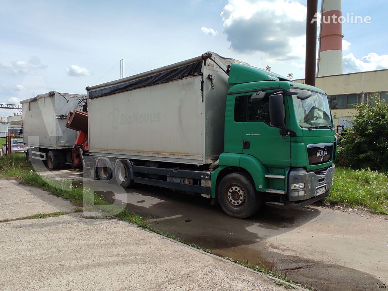 camion fourgon MAN TGS26.440 BL + remorque fourgon