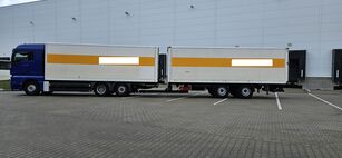 MAN TGX 26.400 box truck + closed box trailer