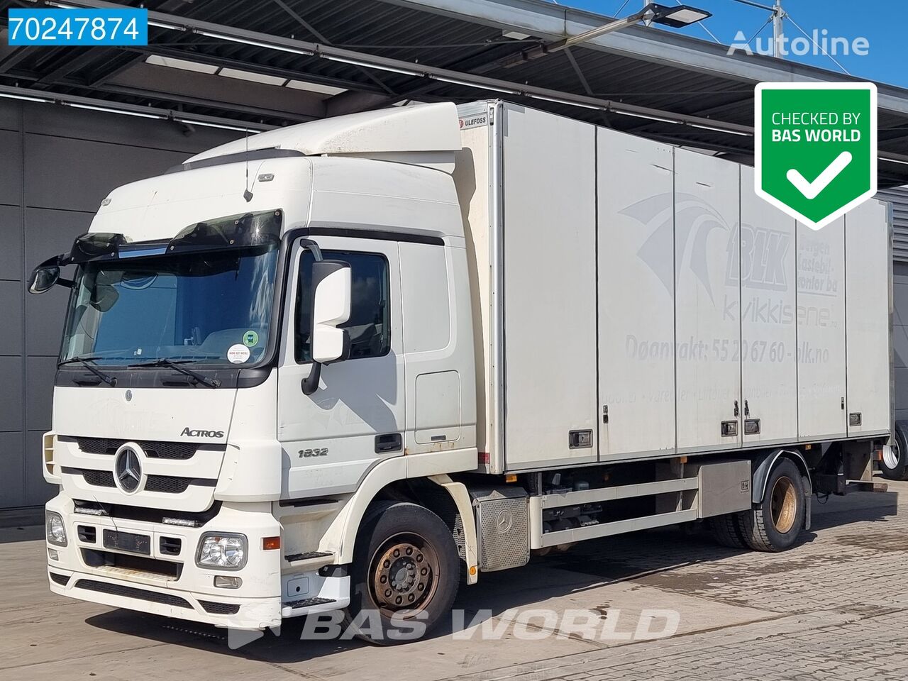 شاحنة مقفلة Mercedes-Benz Actros 1832 4X2 19.5tons Automatic 2.000kg Tailgate AC Euro 5