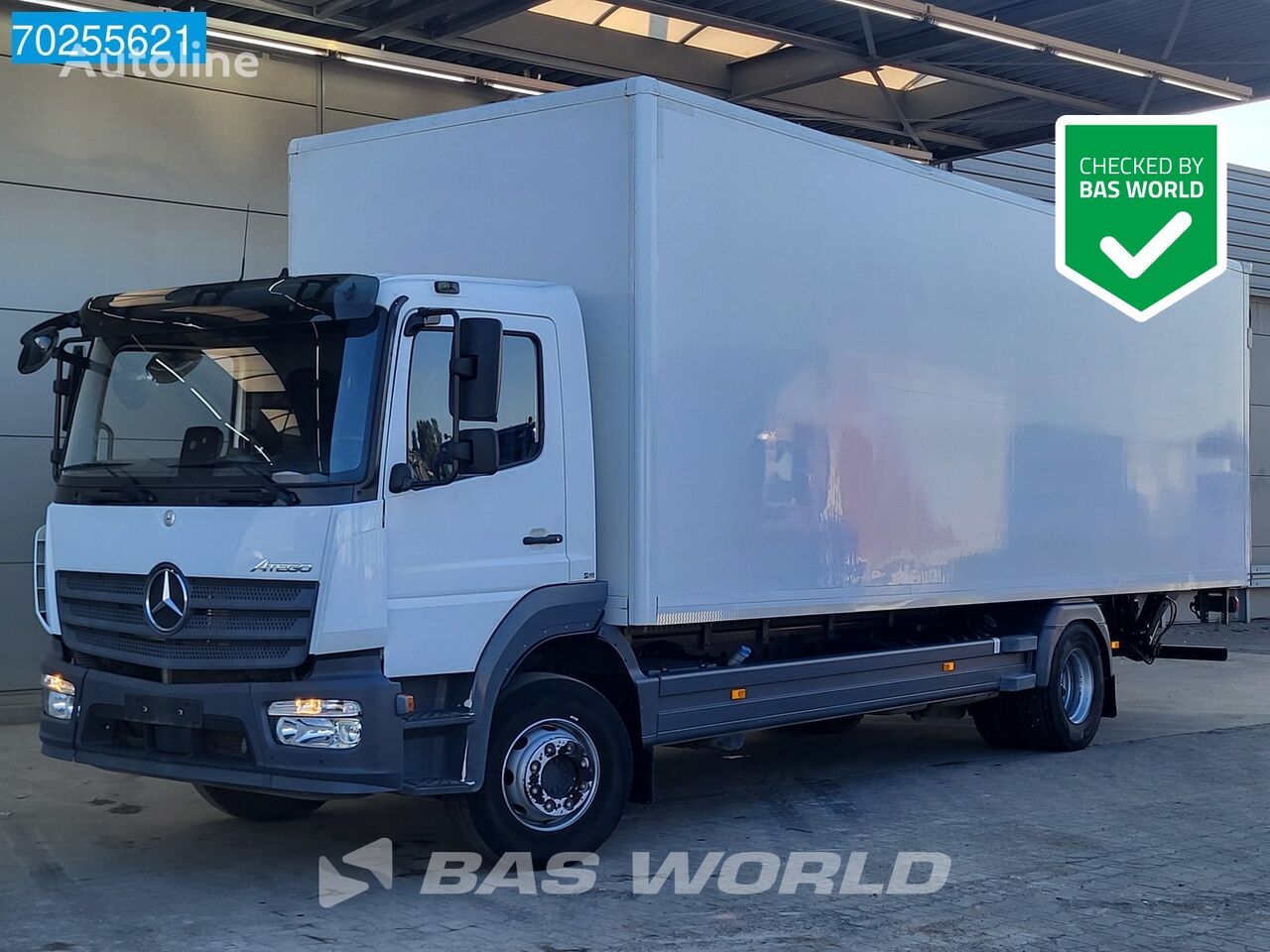 شاحنة مقفلة Mercedes-Benz Atego 1530 4X2 15tonner Automatic Ladebordwand Euro 6