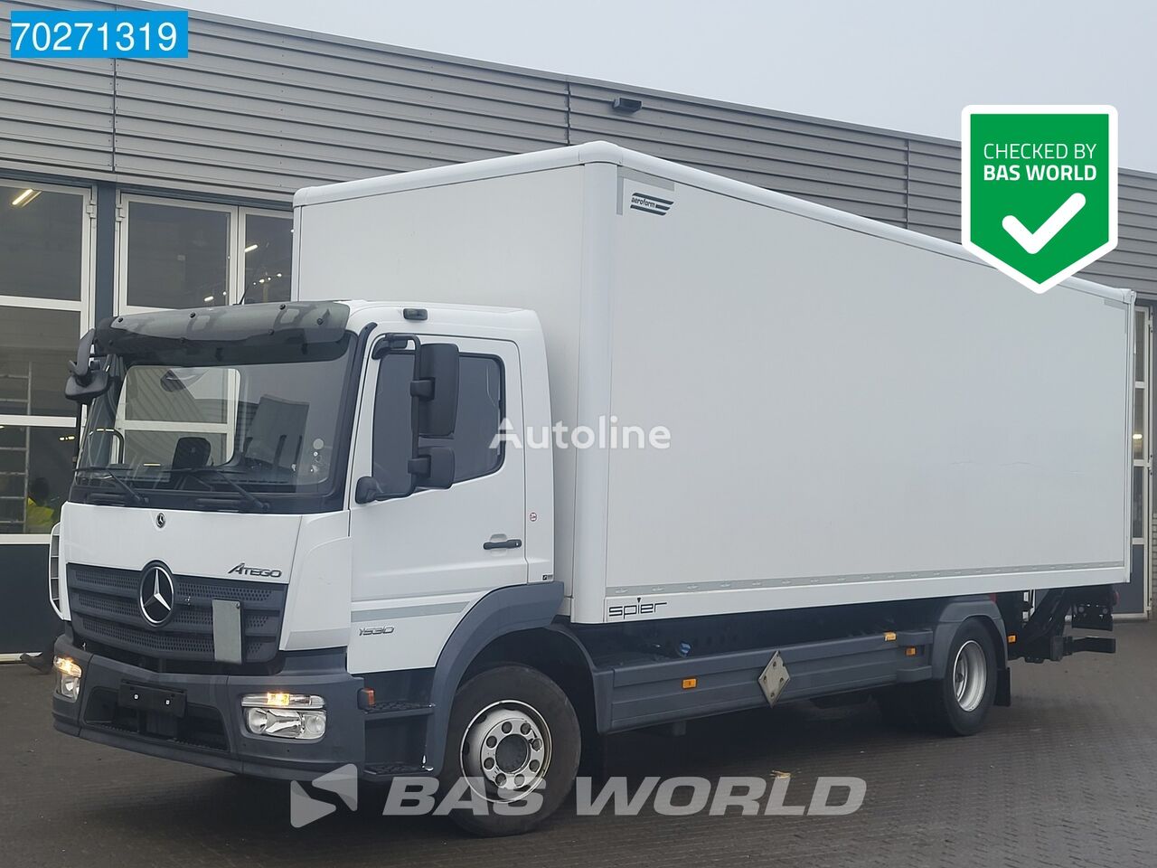 Ciężarówka furgon Mercedes-Benz Atego 1530 4X2 15tonner Automatic Ladebordwand Euro 6 - Autoline