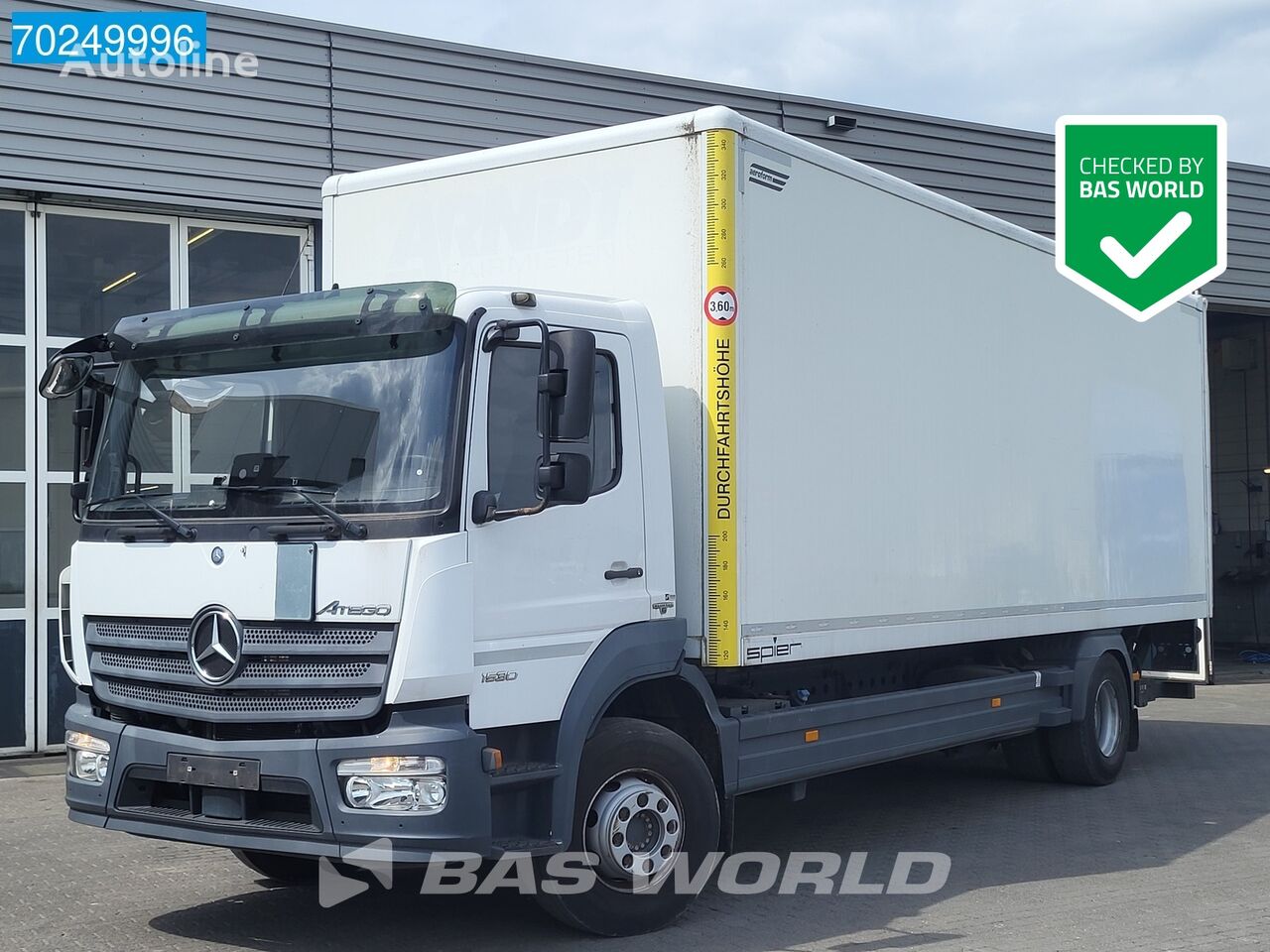 Mercedes-Benz Atego 1530 4X2 16 Tons Automatic Ladebordwand Euro 6 camión furgón