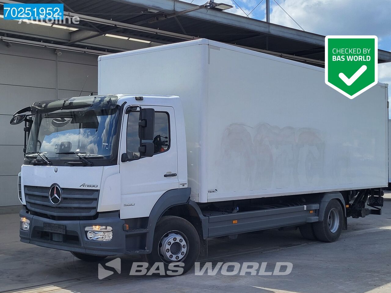 tovornjak zabojnik Mercedes-Benz Atego 1530 4X2 16 tonner Automatic LAdebordwand Euro 6