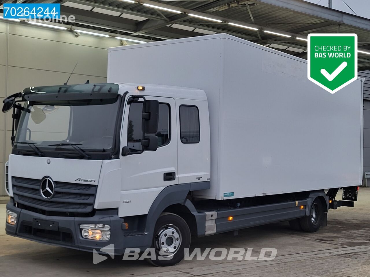 camion furgon Mercedes-Benz Atego 821 4X2 6 seats Ladebordwand 8tonner ClassicSpace Euro 6