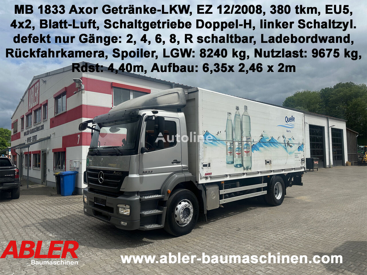 Mercedes-Benz Axor 1833  box truck