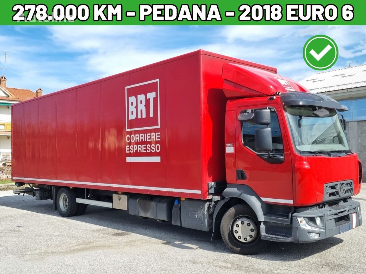 sunkvežimis furgonas Renault D280 DTI 8 12T + PEDANA ANTEO