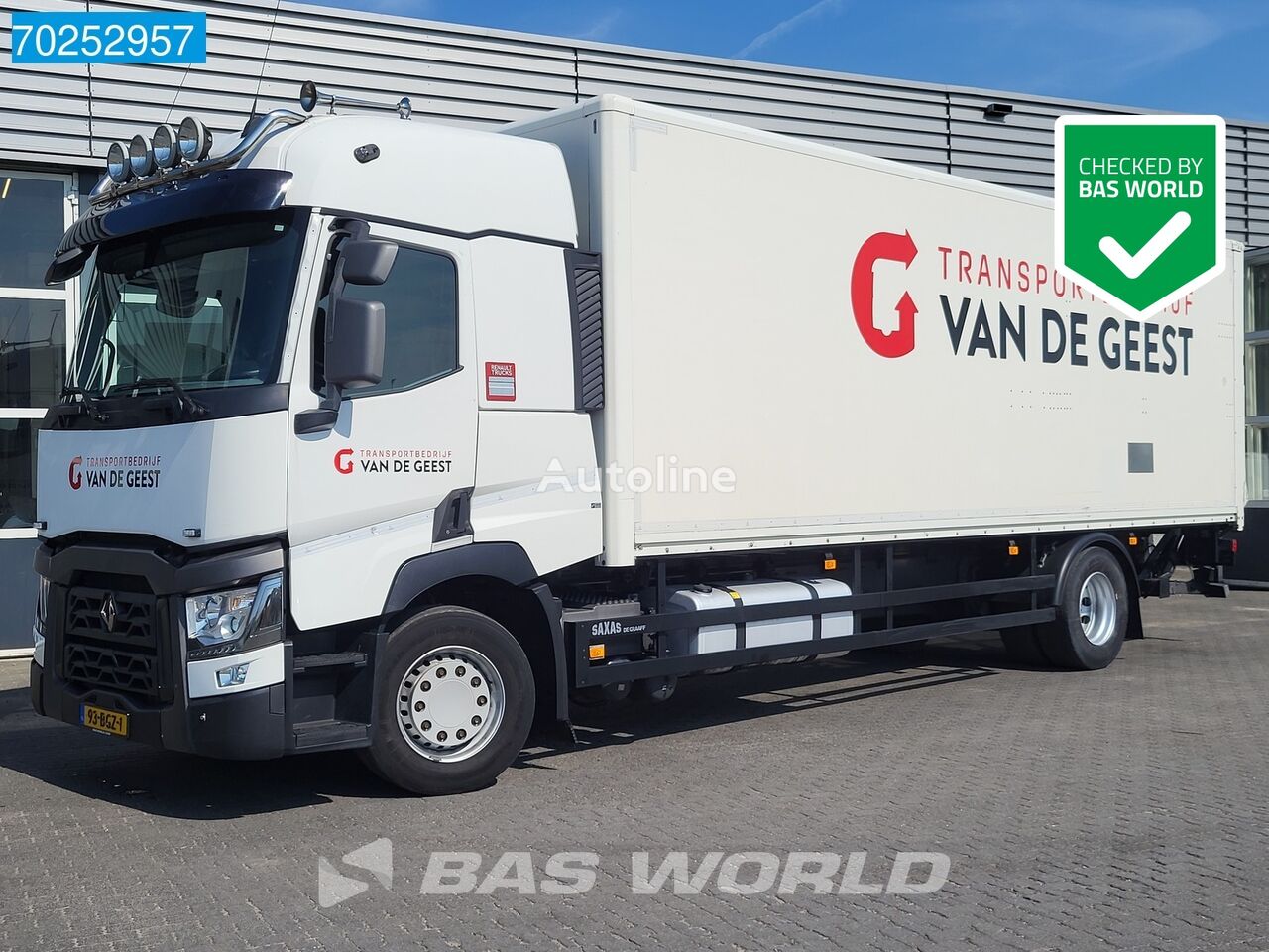 Renault T 380 4X2 21tons NL-Truck APK Ladebordwand Automatic Euro 6 box truck