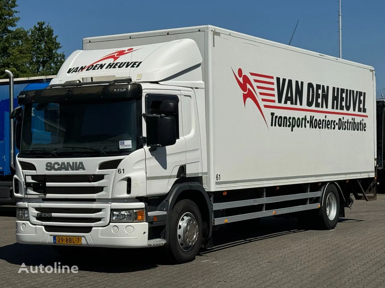 truk box Scania P230 4X2 GESLOTEN BAKWAGEN / ZIJDEUR / LAADKLEP / EURO 5