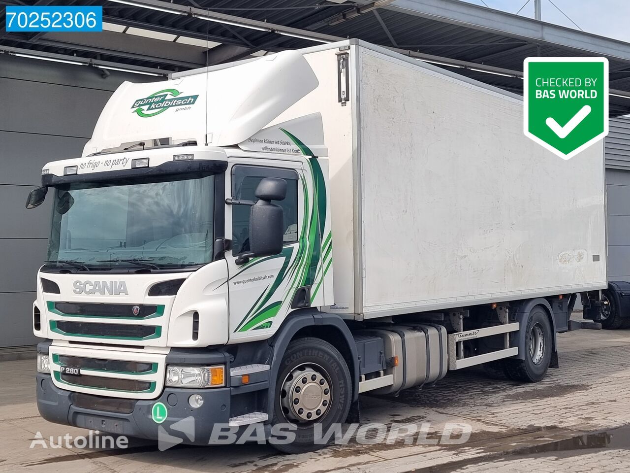 شاحنة مقفلة Scania P280 4X2 Ladebordwand CP14