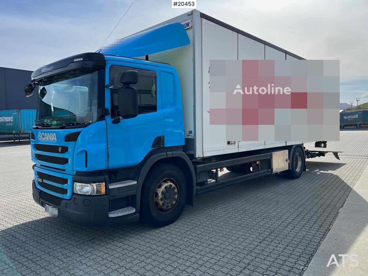 شاحنة مقفلة Scania P280 w/ lift and full side opening - Autoline