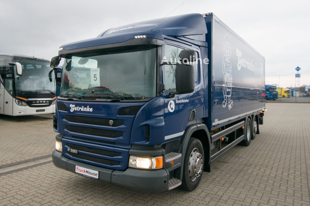 Scania P320 6x2 - Getränkekoffer - 26 to. - wenig km - TÜV 09-2025 camión furgón