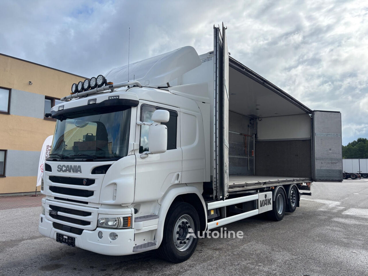 Camion fourgon Scania P320 6x2*4 EURO6 + FULL SIDE OPENING BOX - Autoline