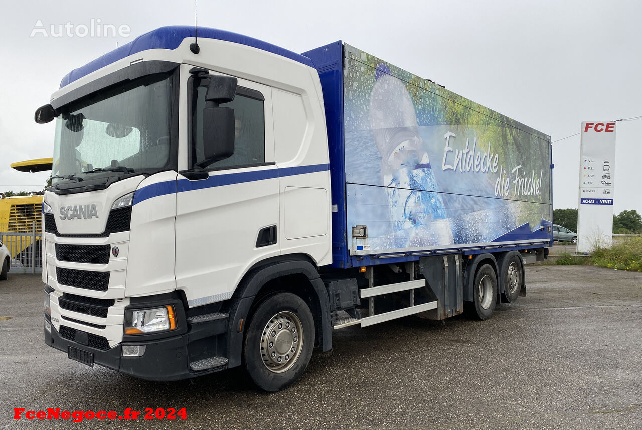 camion fourgon Scania R500 B endommagé