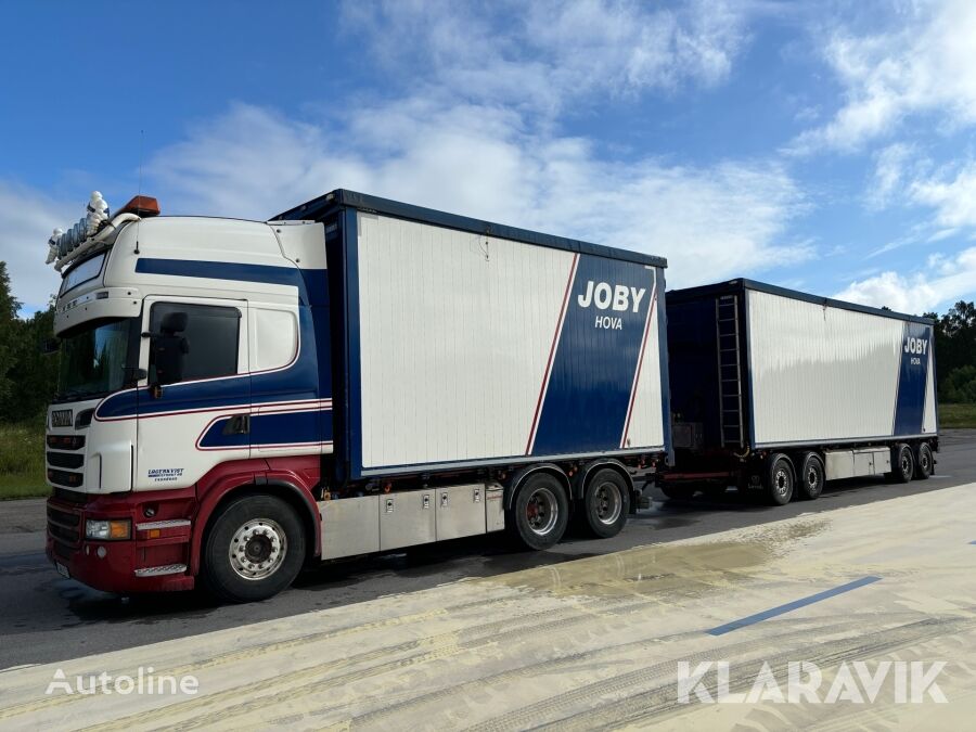 Scania R560 kamion furgon + prikolica furgon