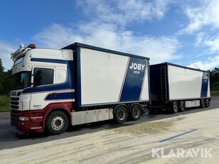 Scania R560 kravas automašīna furgons + furgons piekabe