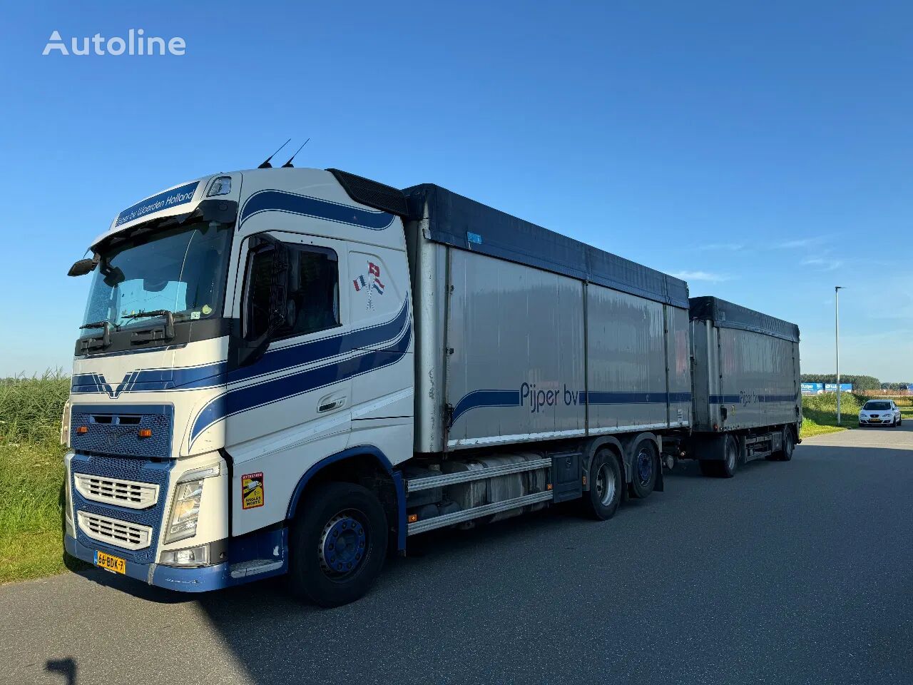 Volvo FH 460 6X2 + KNAPEN 2 AXLE HANGER + APK 01-2025 box truck + closed box trailer