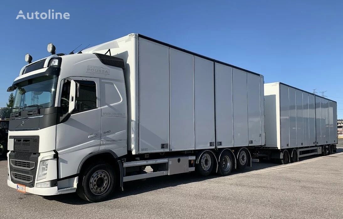 Volvo FH13 540 8×2*6 + VAK 4 aks. kärry skåplastbil + slutet trailer - Autoline