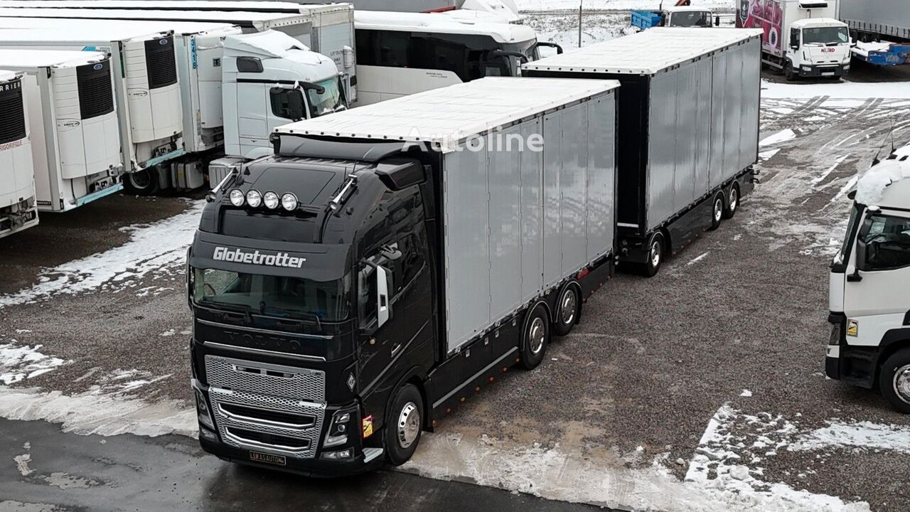 Volvo FH16 kravas automašīna furgons + furgons piekabe