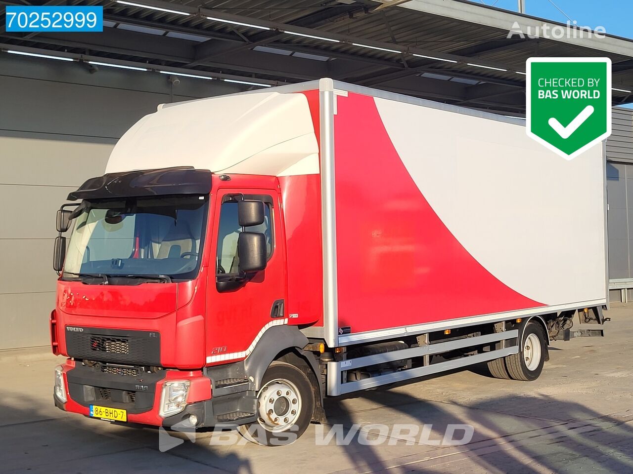 camião furgão Volvo FL 210 4X2 12t NL-Truck Automatic APK Ladebordwand Euro 6