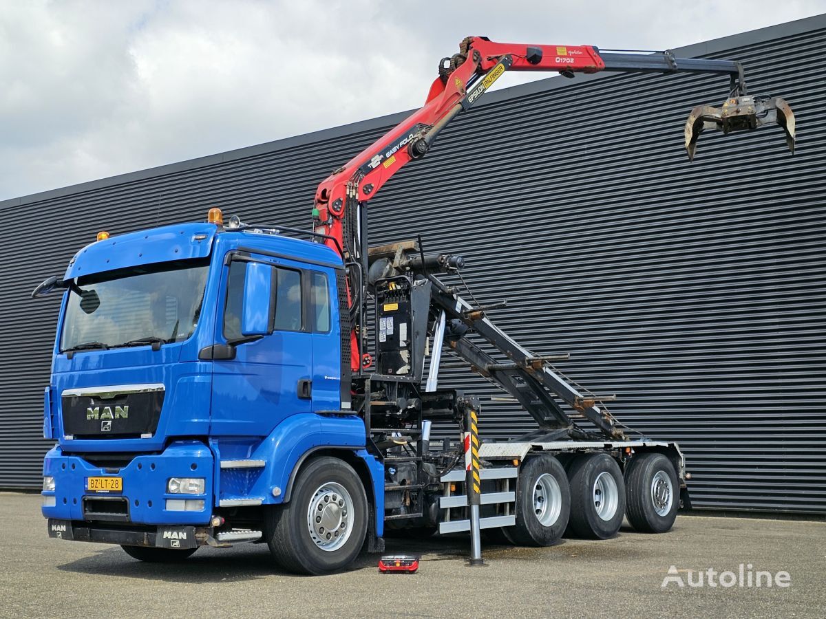 电缆系统架设车 MAN TGS 35.400 8x4-4 / PALFINGER Z CRANE + CONTAINER SYSTEM