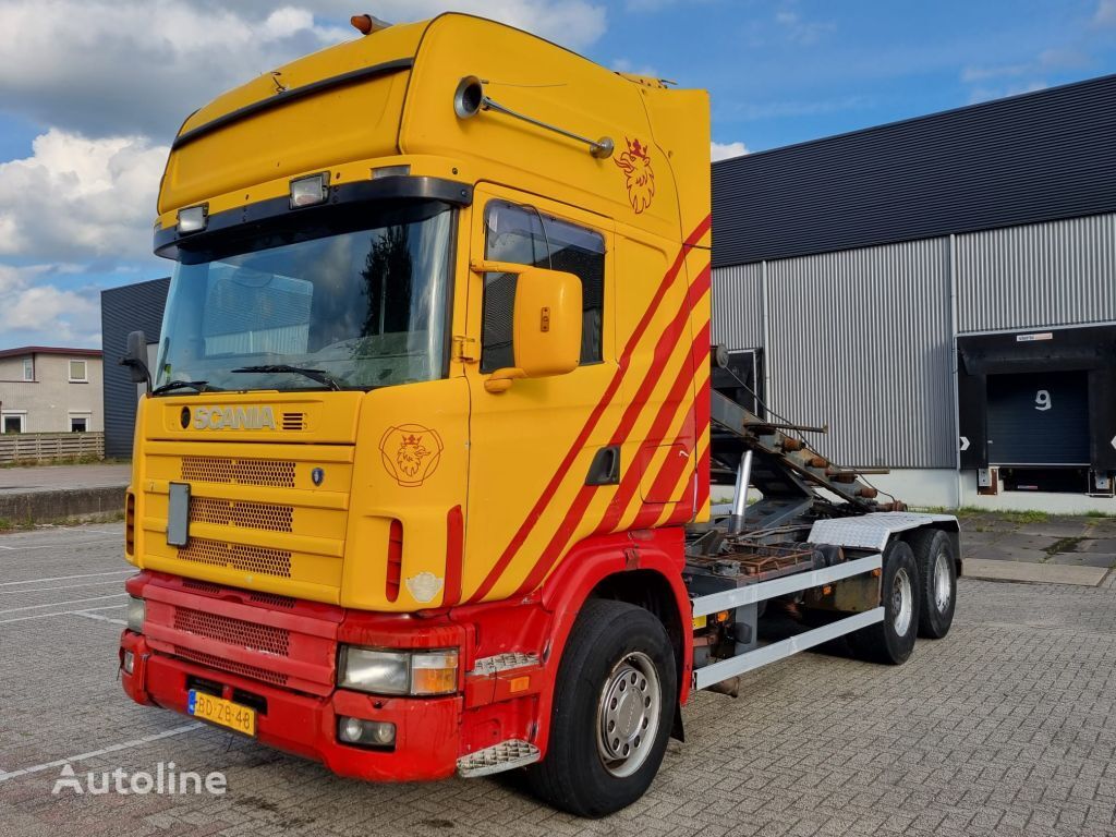 Scania 144 530 Full Steel 6x2 manual Euro 2 camión con sistema de cables