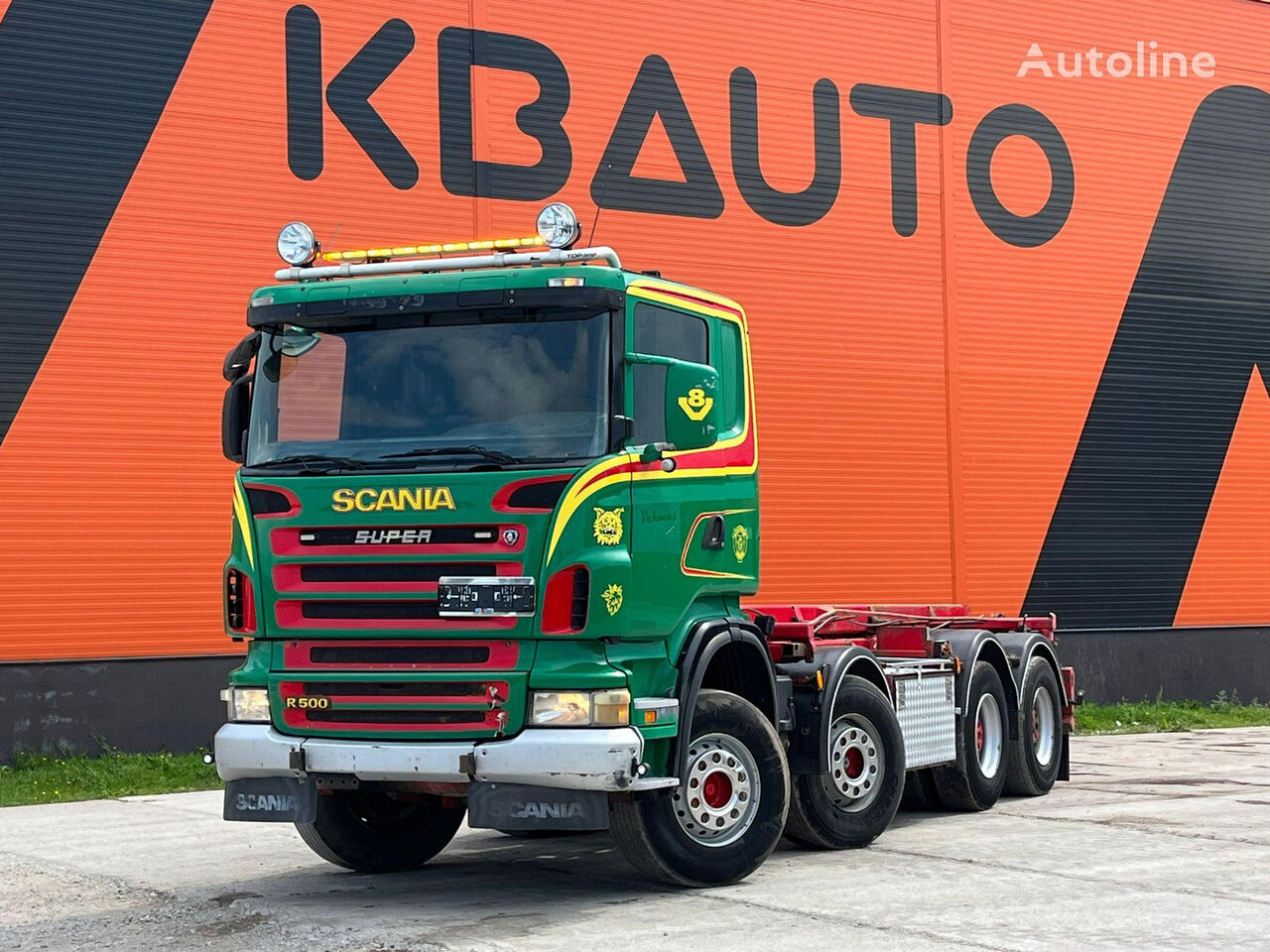 Scania R 500 8x4 FULL STEEL / MANUAL / CABLE LIFT L=6150 mm kabeļu sistēma kravas automašīna