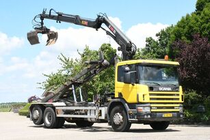 nákladné auto s káblovým systémom Scania R114-340 6x2 !!KRAAN/CONTAINER/KABEL!!MANUELL!!