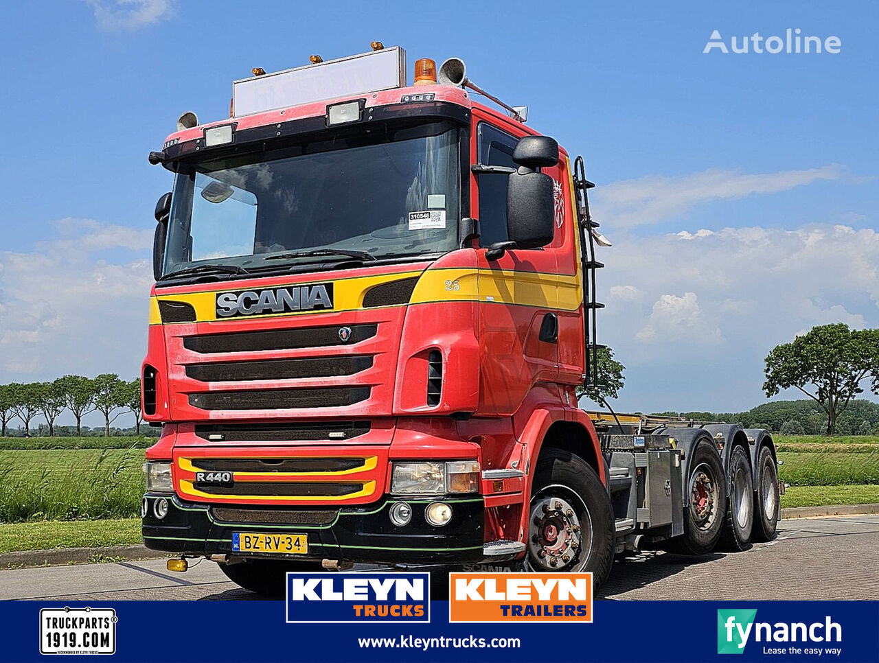 тросовый мультилифт Scania R440 8x2 cr16 manual 3+3