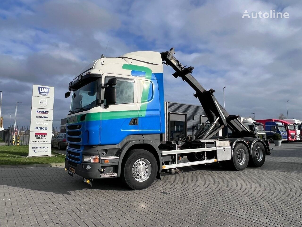 kaabli süsteem veoauto Scania R500 V8 6x2  Retarder full steel containersysteem