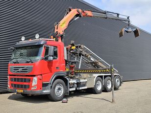 camion sistem de cablare Volvo FM 380 8x4/4 / PALFINGER CRANE + CONTAINER SYSTEM