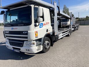 DAF CF 75 360 car transporter + car transporter trailer