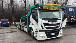 camion transport auto IVECO + remorcă transport auto