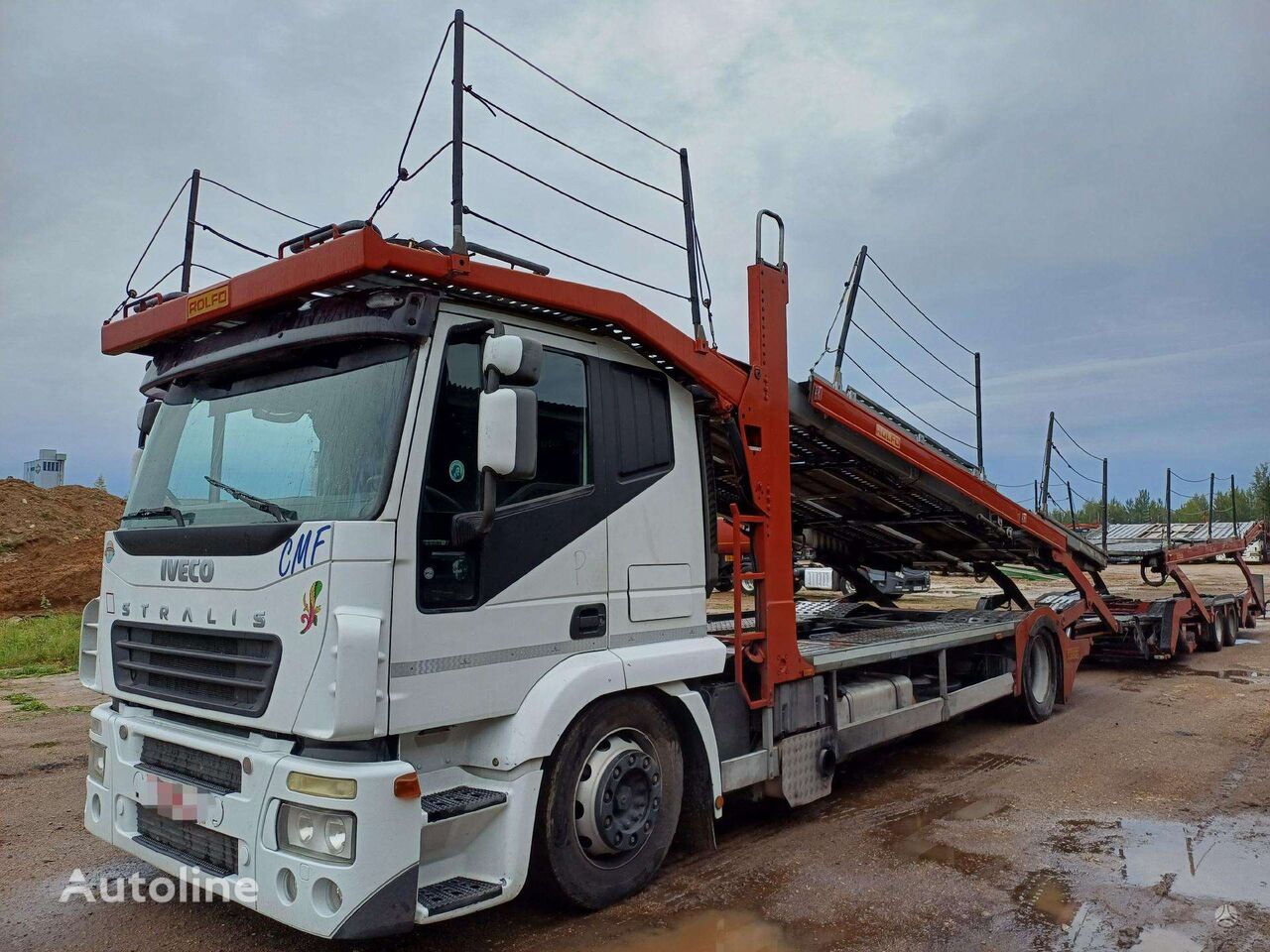 IVECO MAGIRUS  autotransporter + autotransporter aanhanger